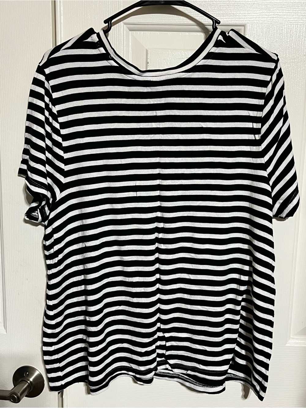a new day Black and White Striped Short Sleeve Tee
17-07